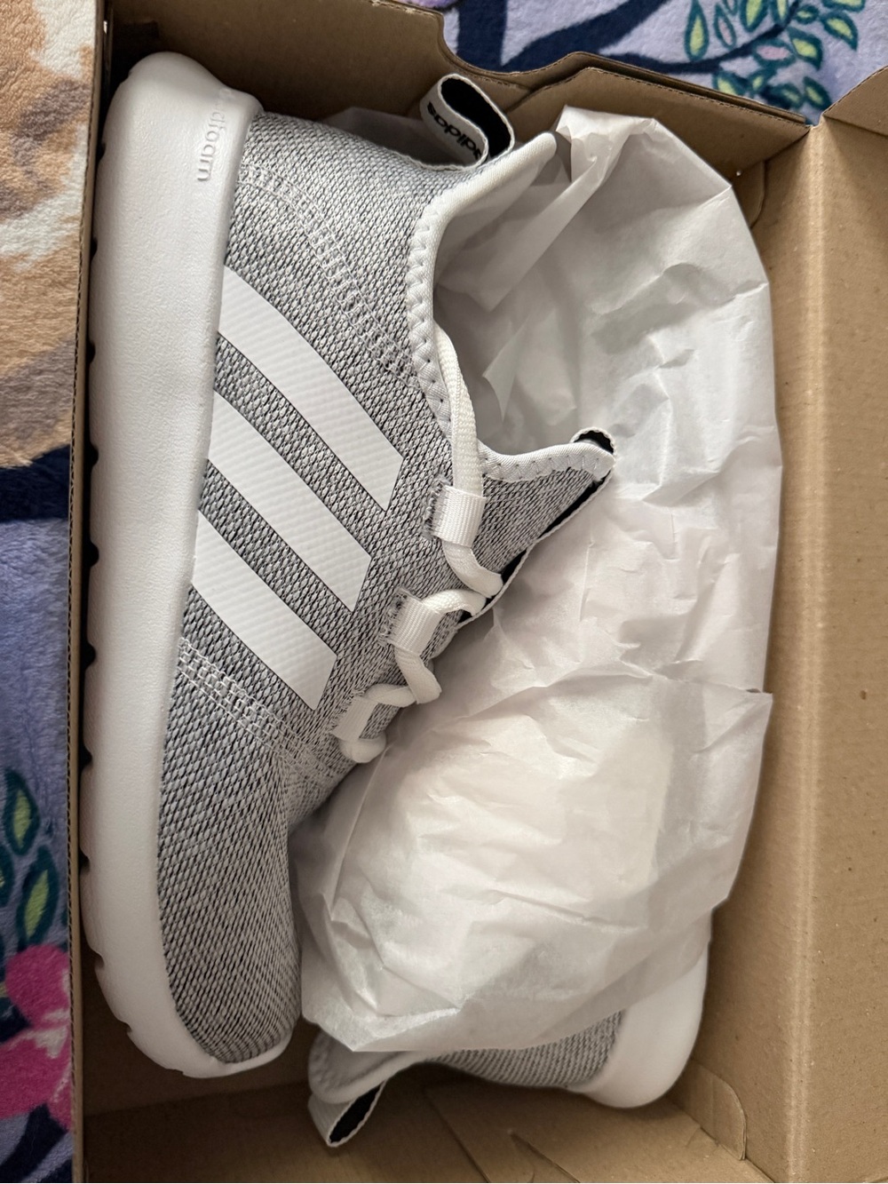 adidas Cloudfoam Pure 2.0 Black/White Shoe Box Label